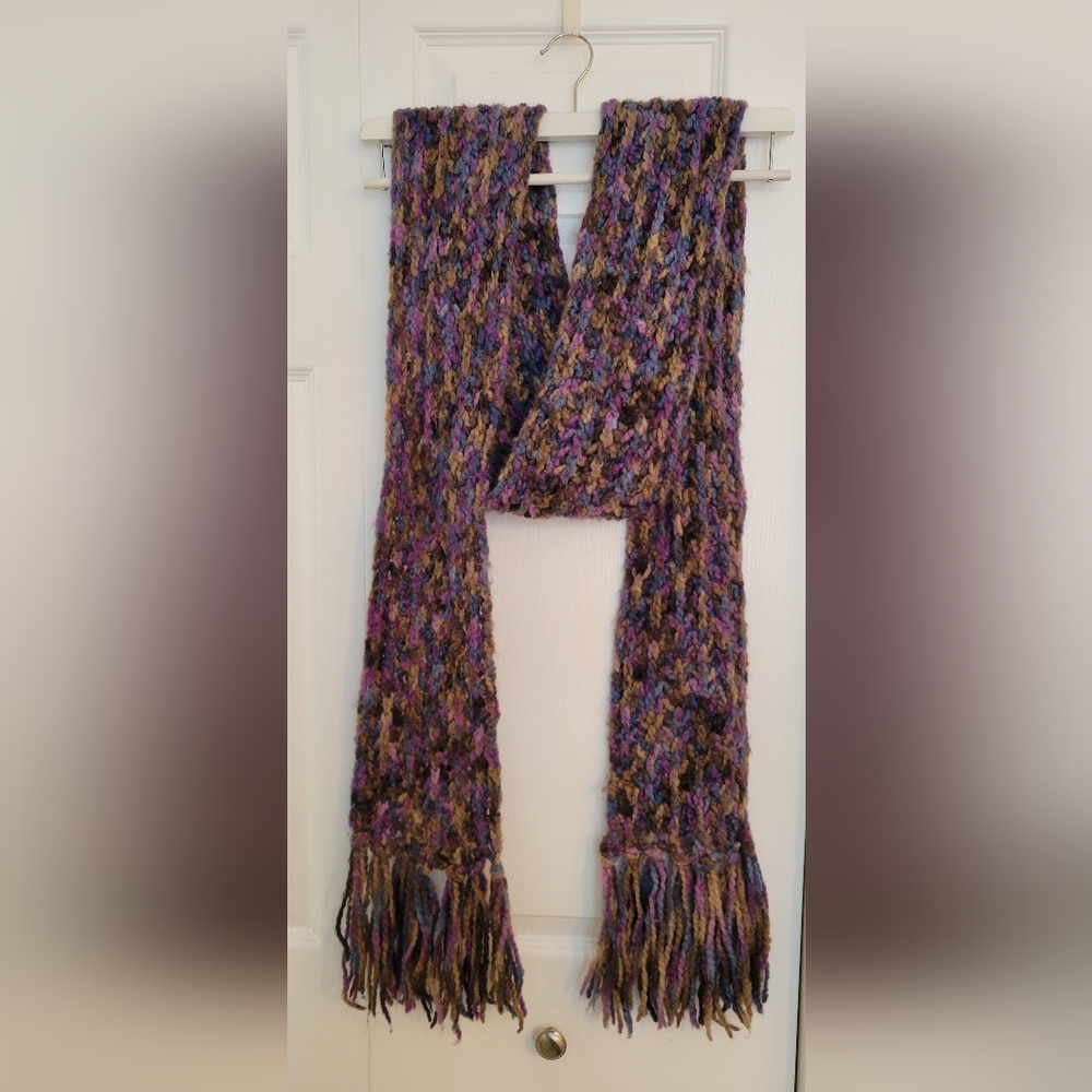 Cappellificio Fiorentino Scarf  Wool blend purple tan
